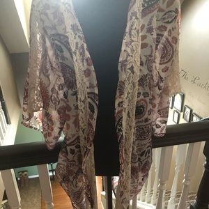 Lace see through cardigan